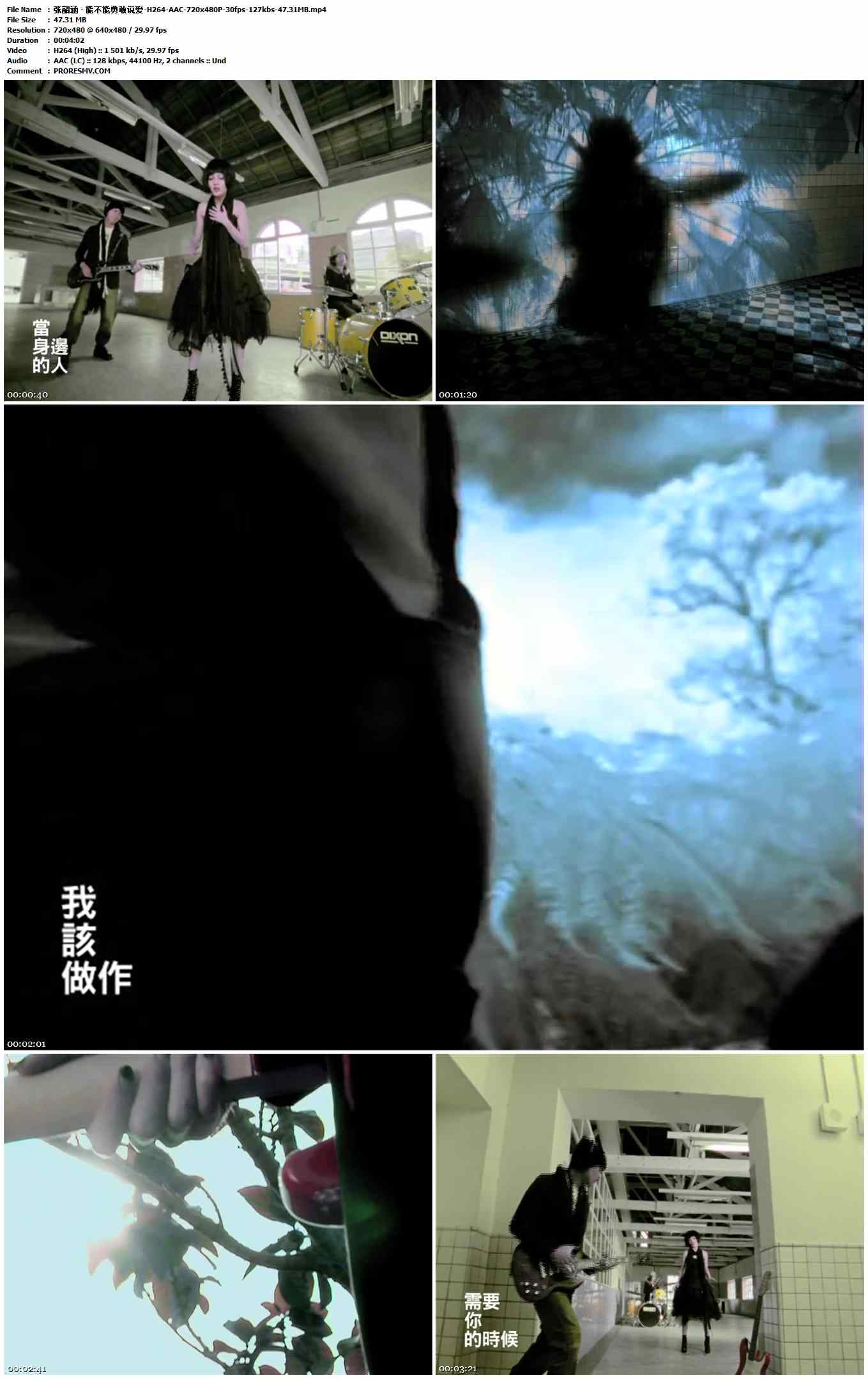 张韶涵 - 能不能勇敢说爱-H264-AAC-720x480P-30fps-127kbs-47.31MB官方MV_高清MV